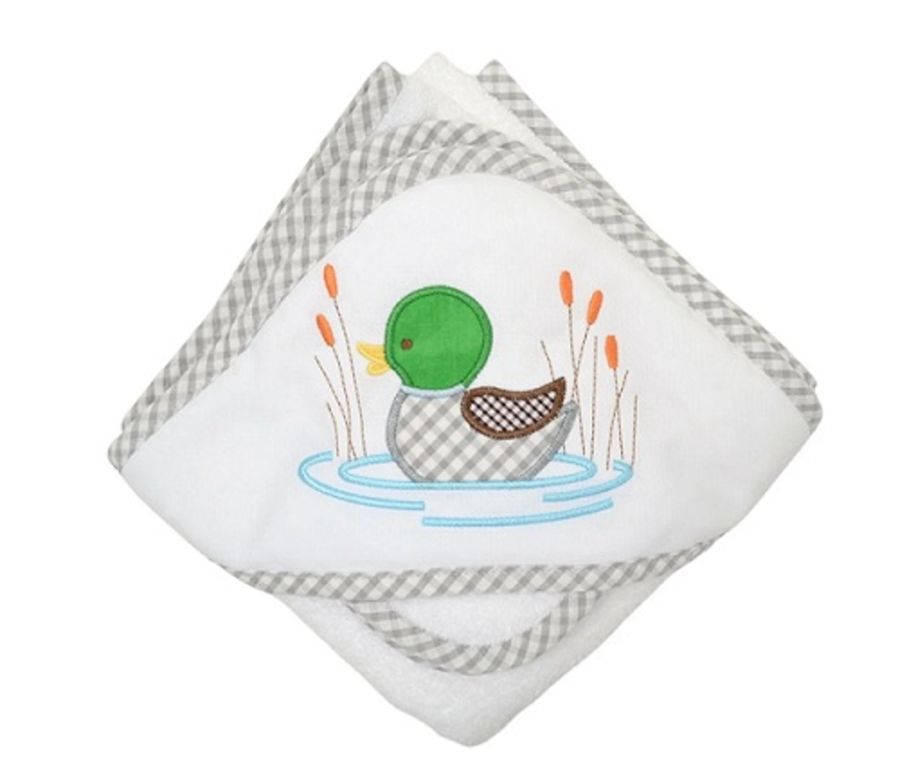 Mallard Duck Hooded Towel and Washcloth Set