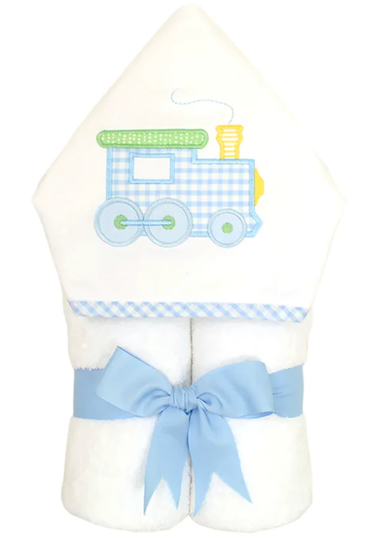 Train Applique Hooded Towel