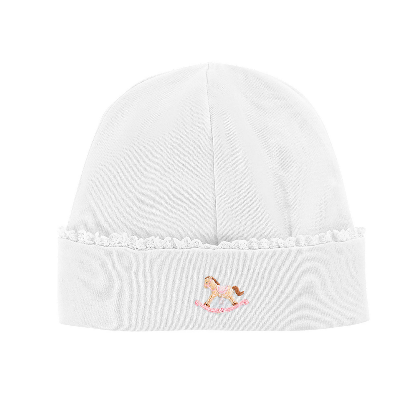 Baby Club Chic - Embroidered Baby Hat with Trim