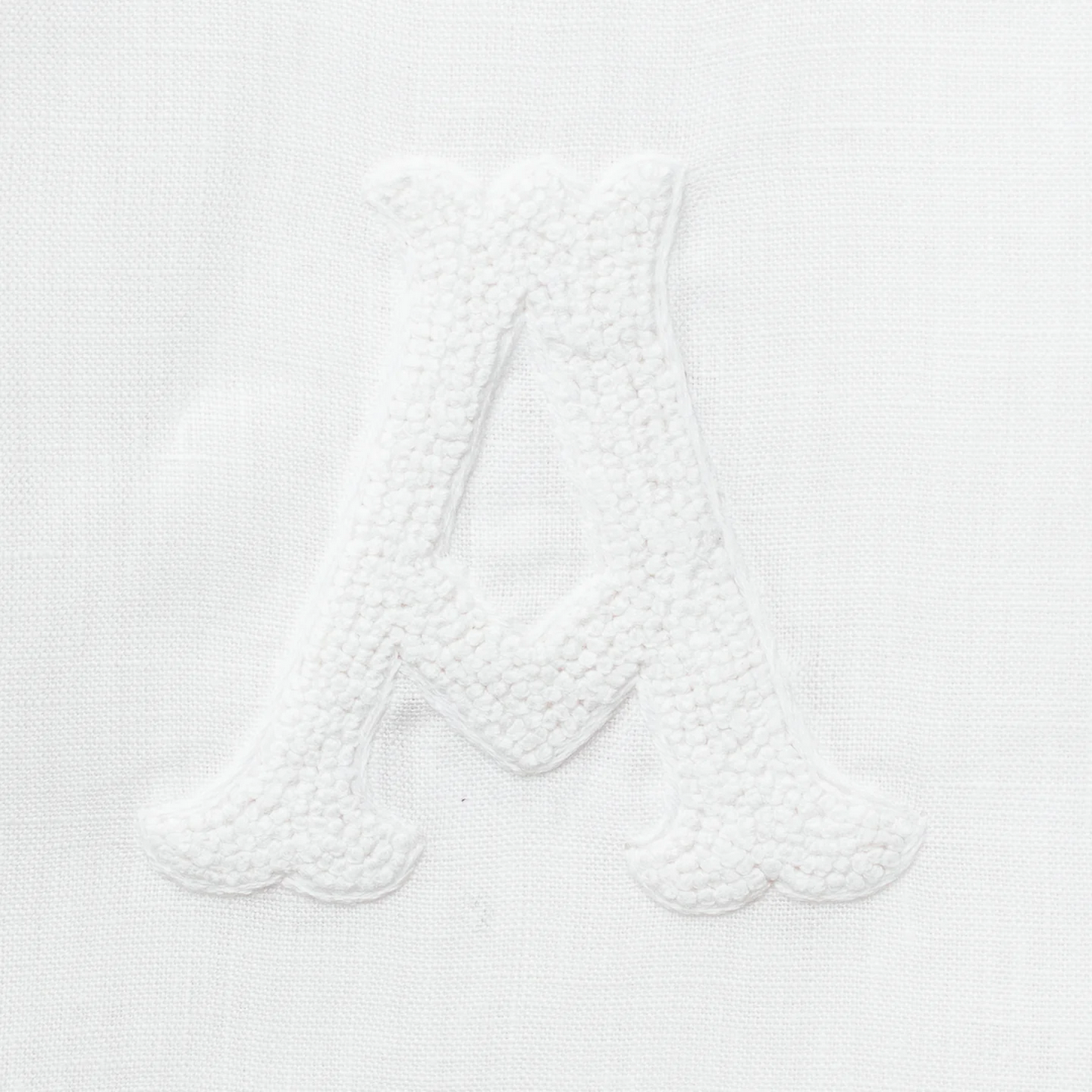 Monogram Tissue Box Cover - Hand Embroidered