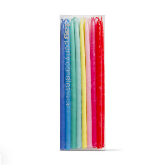 Birthday Candles - Small Multicolor Taper Candle
