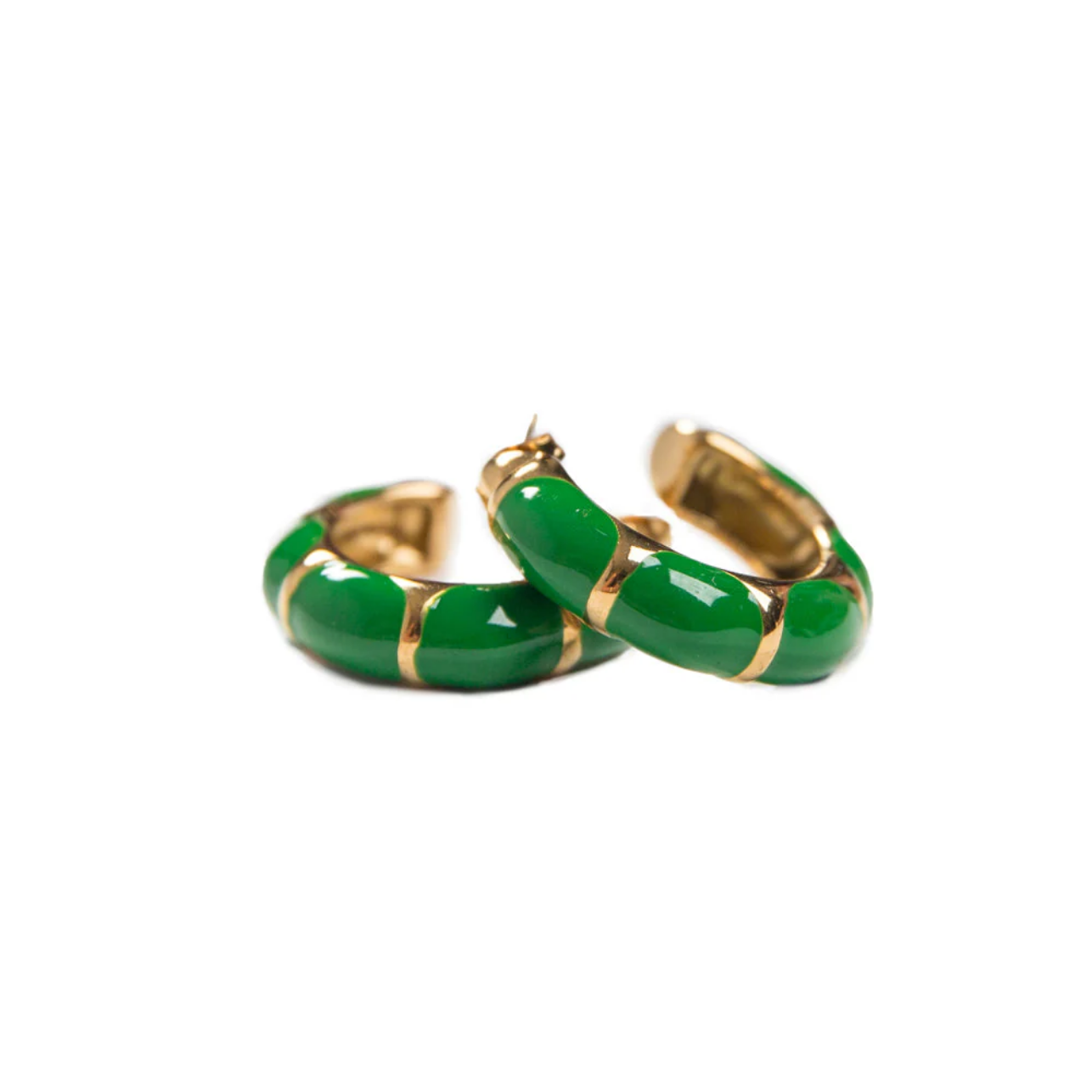 Hoop Earrings - Black or Green