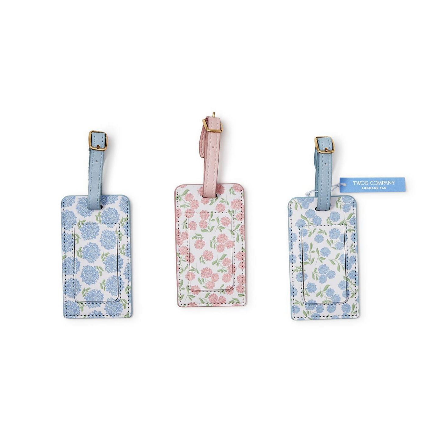 Hydrangea Luggage Tag - Pink or Blue