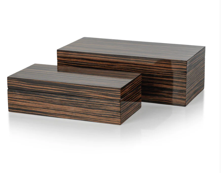 Brown and black storage box