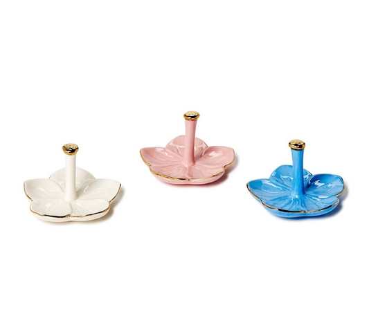 Flower Ring Holder - Pink, Blue, White