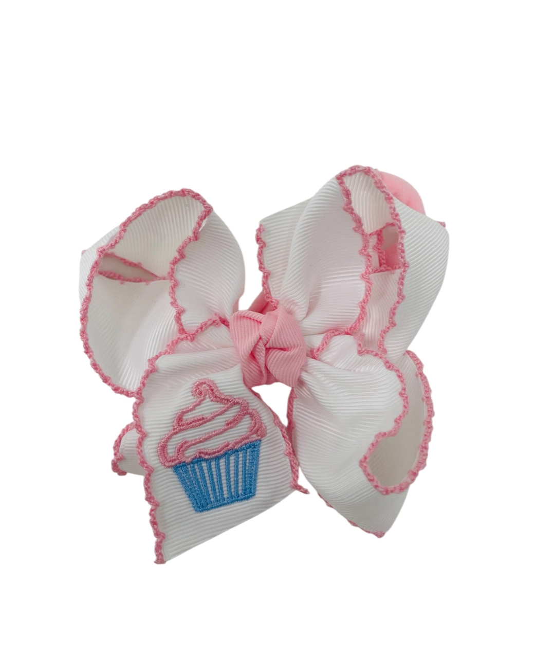Embroidered Hair Bows - Birthday - Set of 2