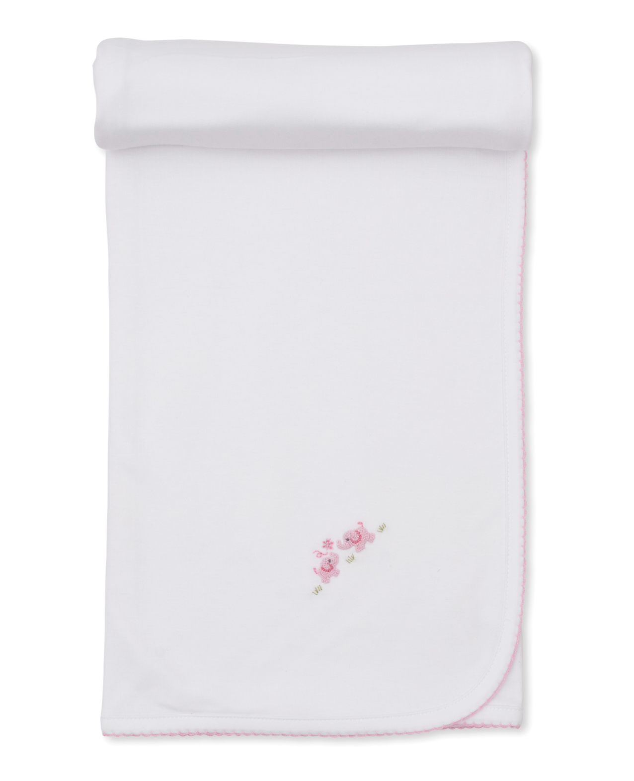 Kissy Kissy - Baby Blanket with Hand Embroidered Elephant - Three Colors