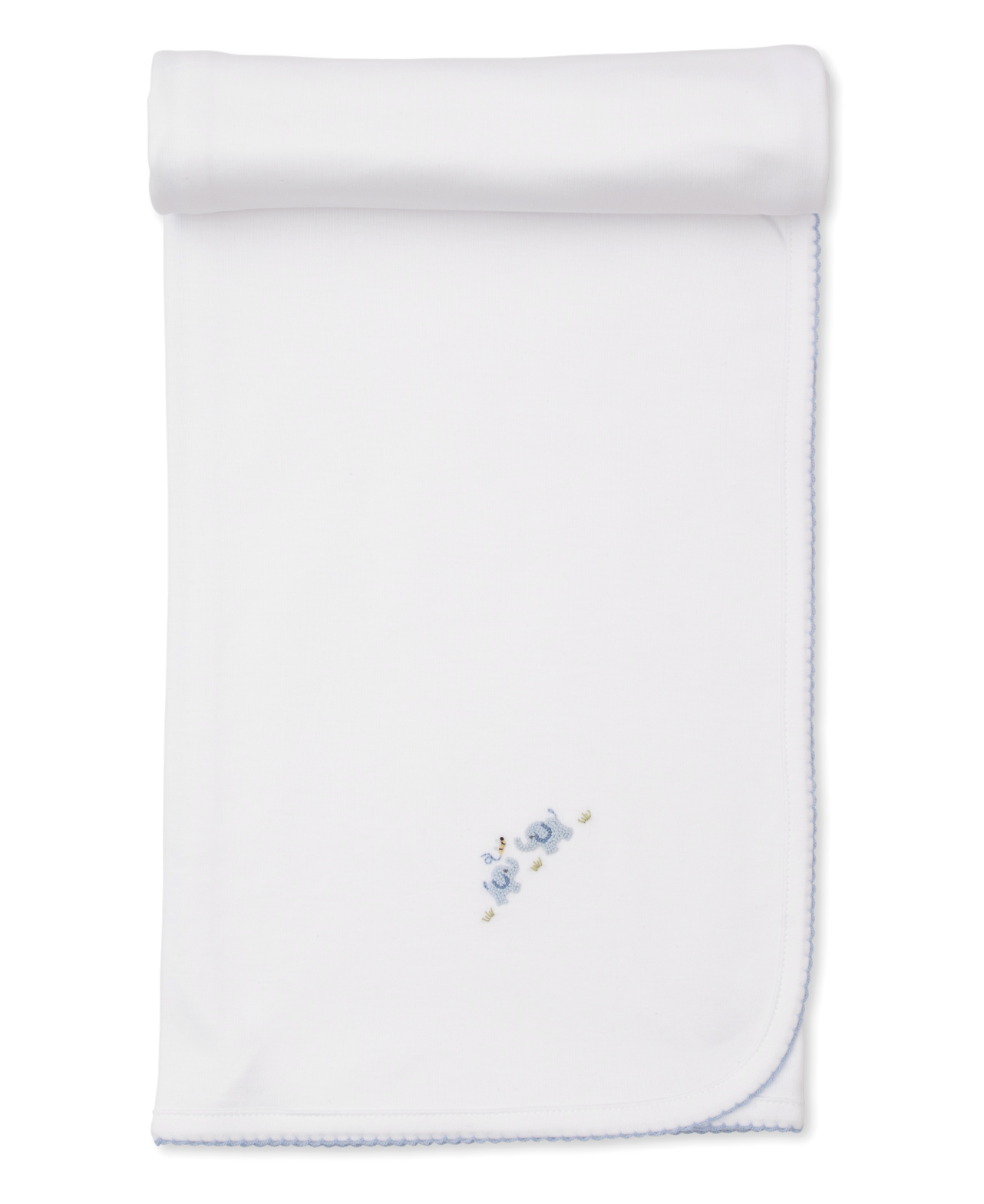 Kissy Kissy - Baby Blanket with Hand Embroidered Elephant - Three Colors