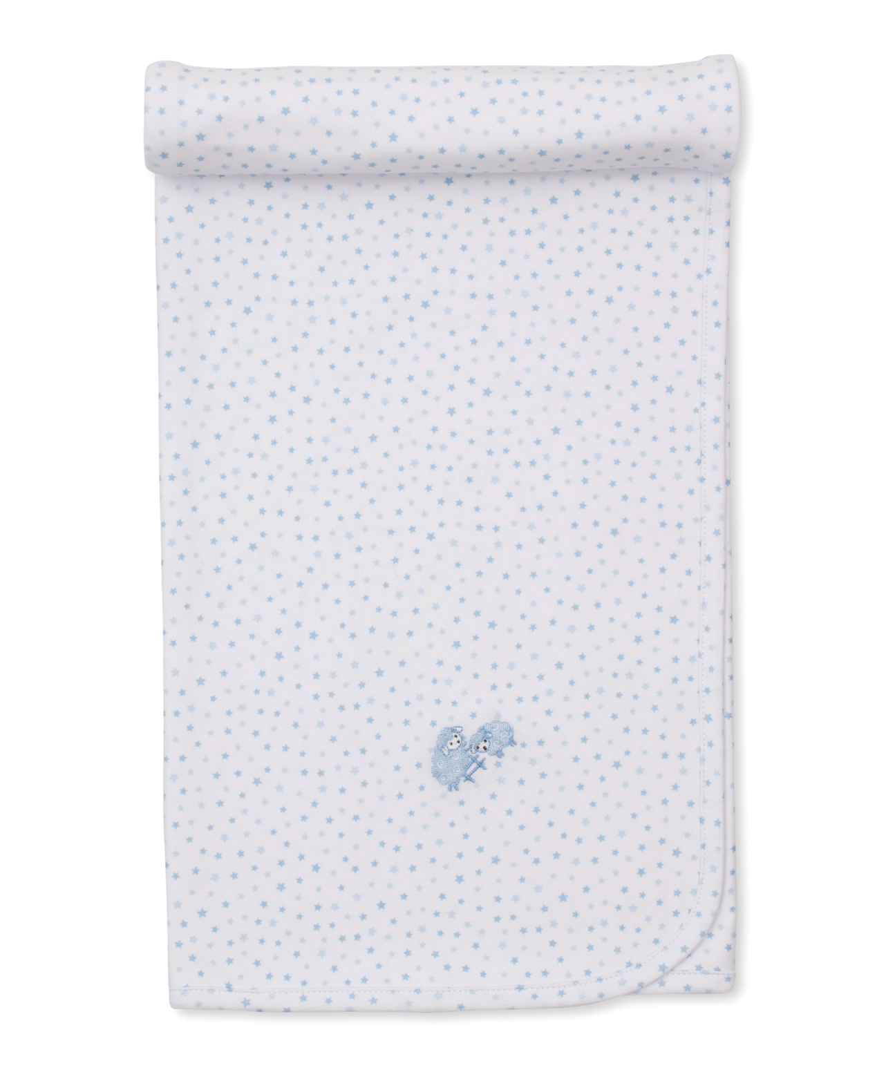 Kissy Kissy - Baby Blanket with Embroidered Sheep - Pink or Blue