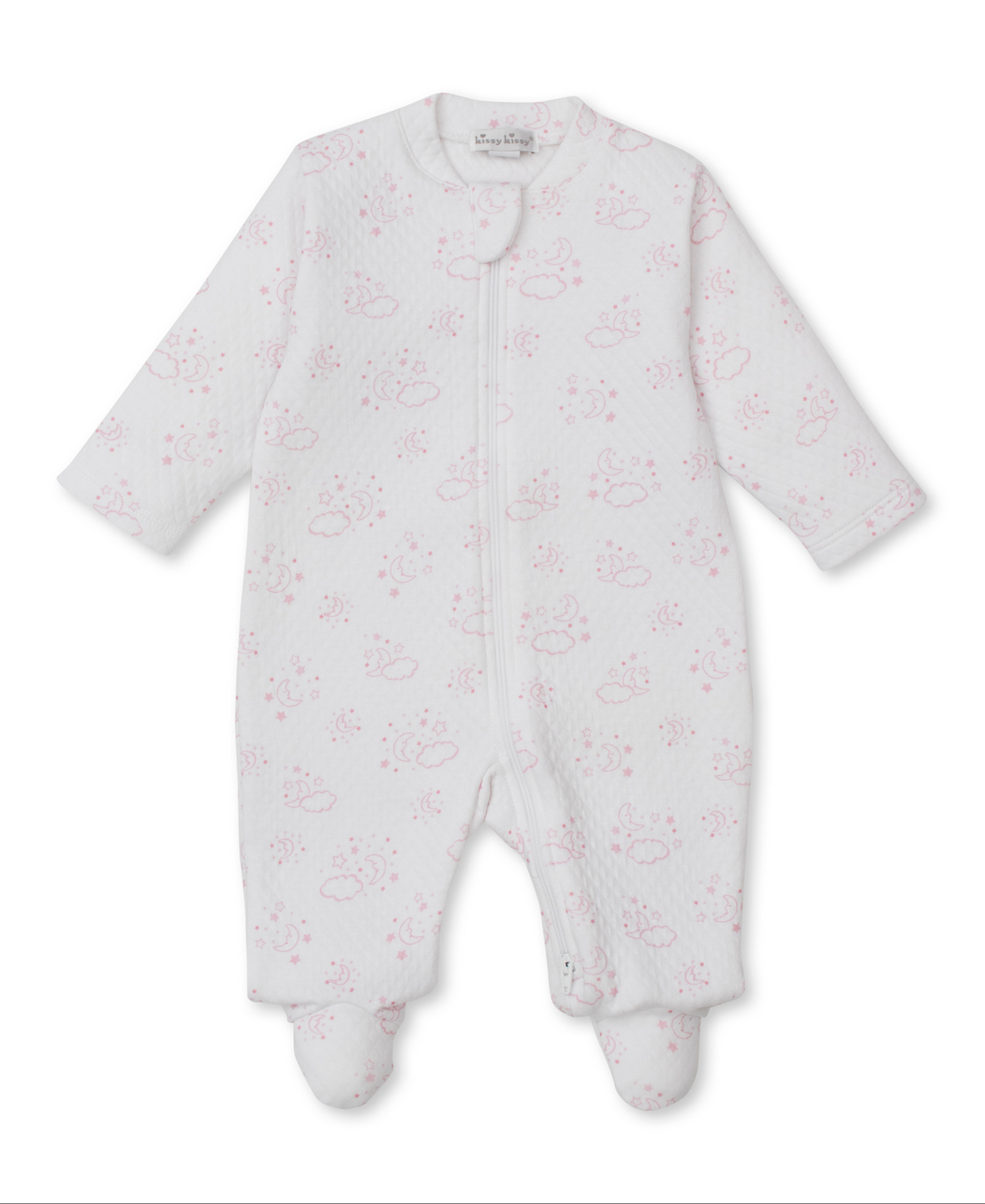 Kissy Kissy - Footie - Moons - Blue or Pink