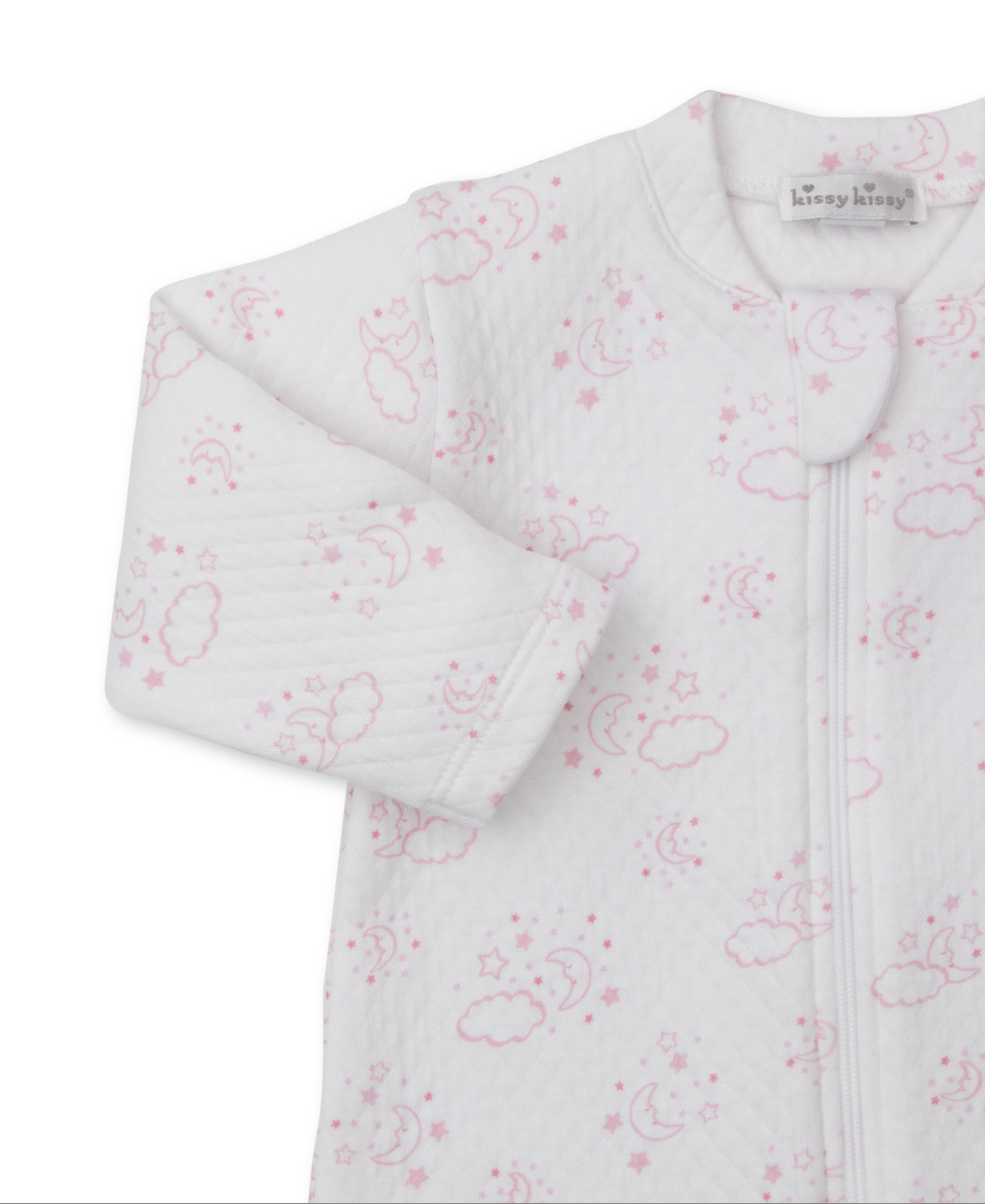 Kissy Kissy - Footie - Moons - Blue or Pink