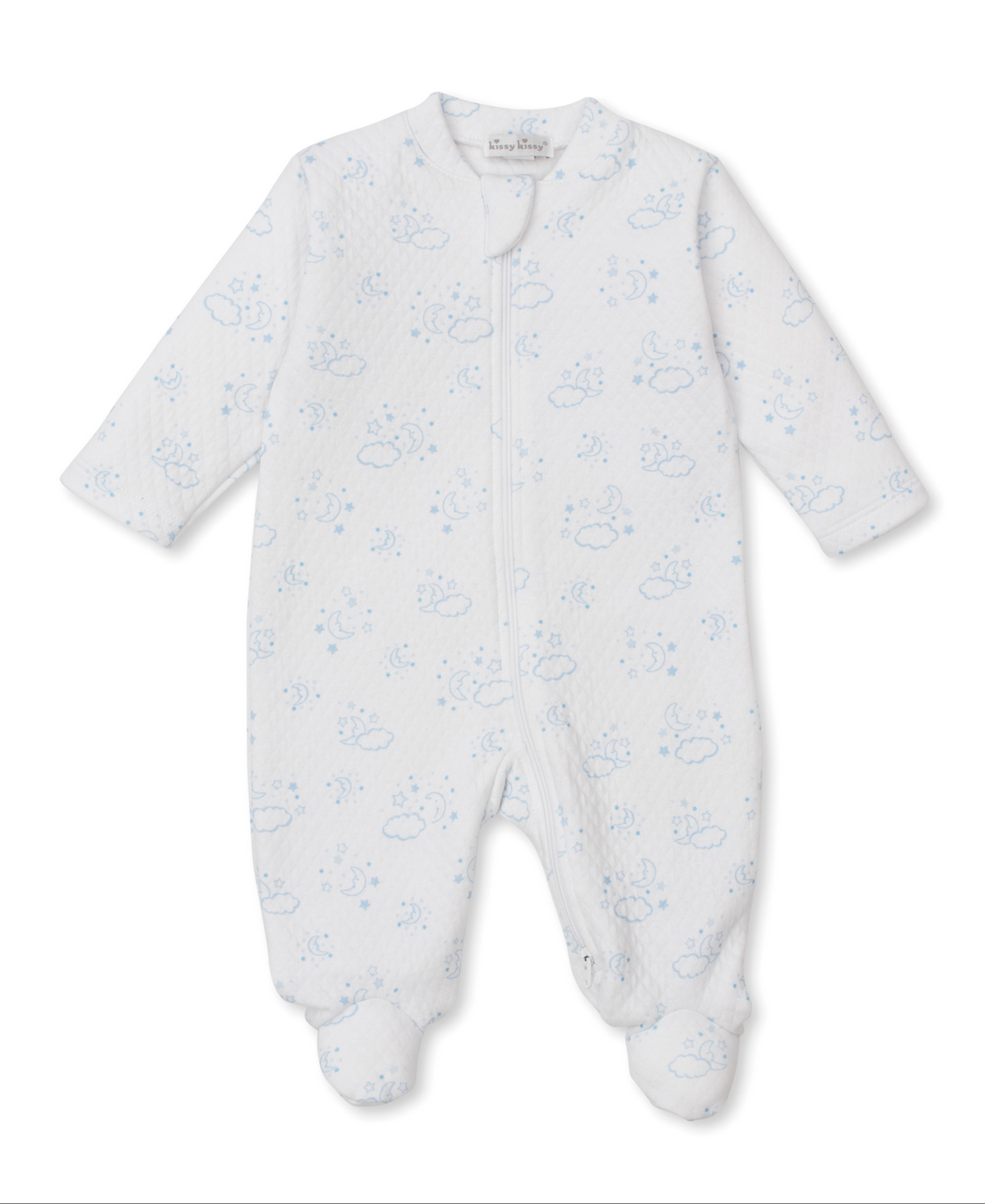 Kissy Kissy - Footie - Moons - Blue or Pink