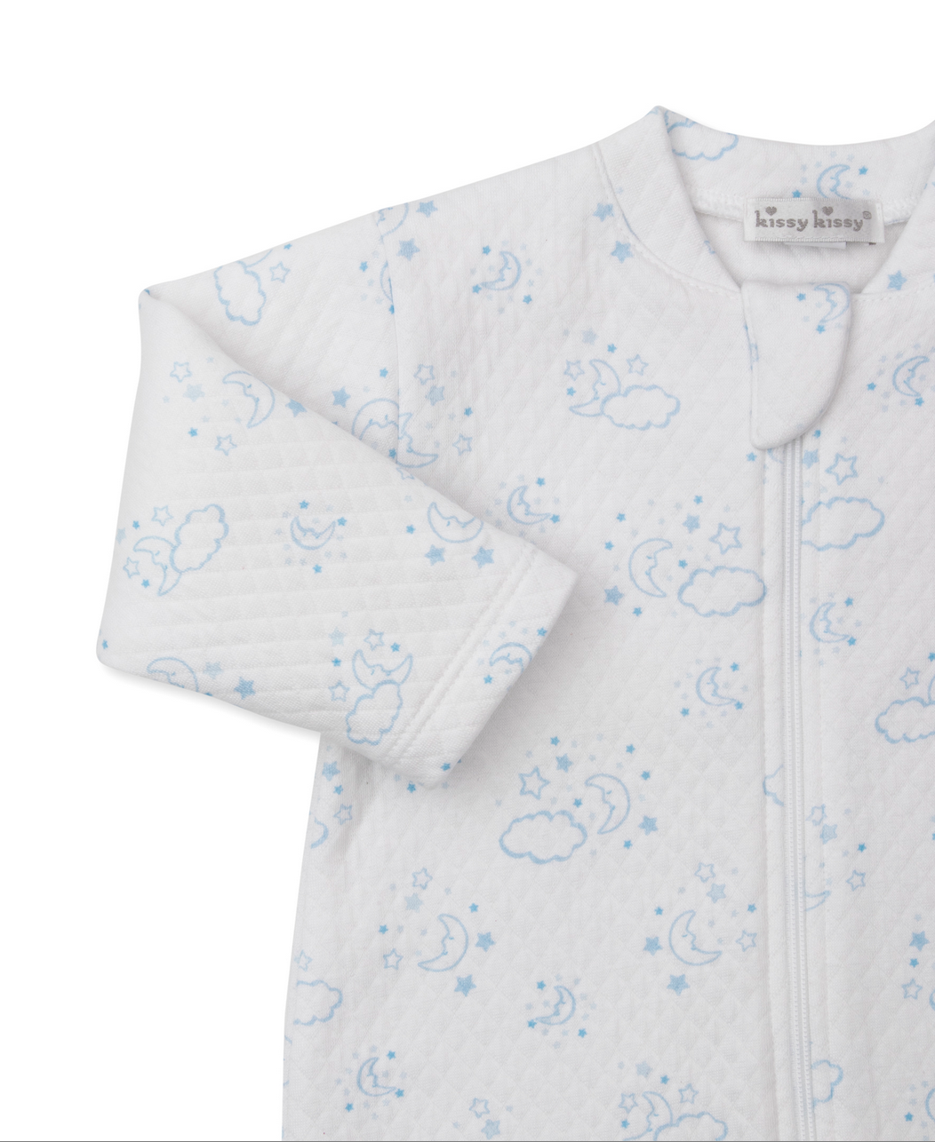 Kissy Kissy - Footie - Moons - Blue or Pink