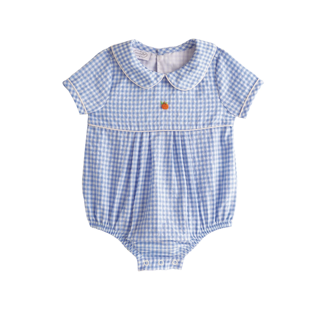 Gingham Pumpkin Bubble - Pink or Blue
