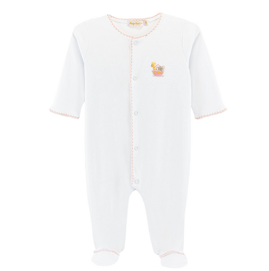 Baby Club Chic - Embroidered Noah's Ark - Footie - Pink or Blue