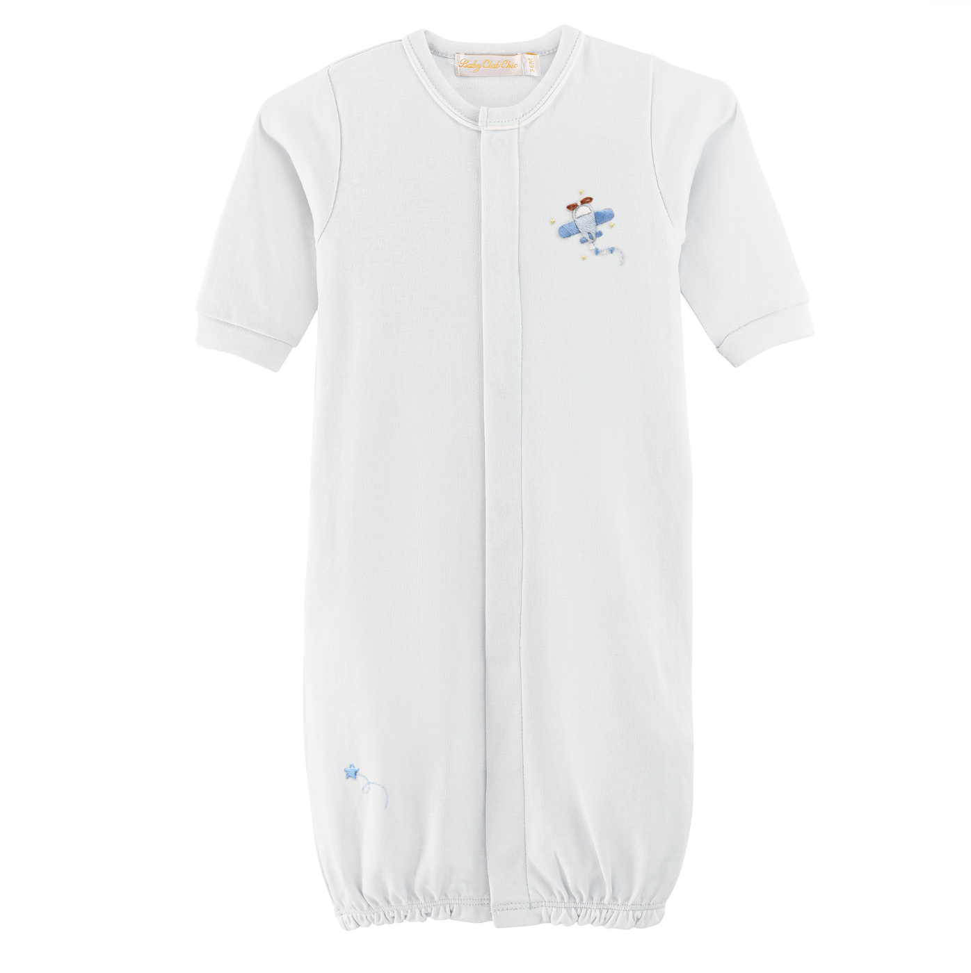 Baby Club Chic - Embroidered Airplane - Converter Gown