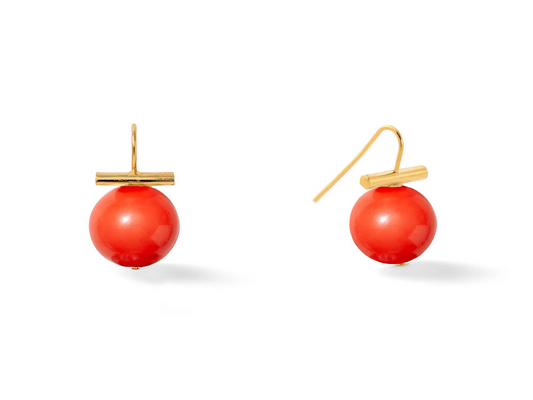 Catherine Canino - Coral Pearl Earring