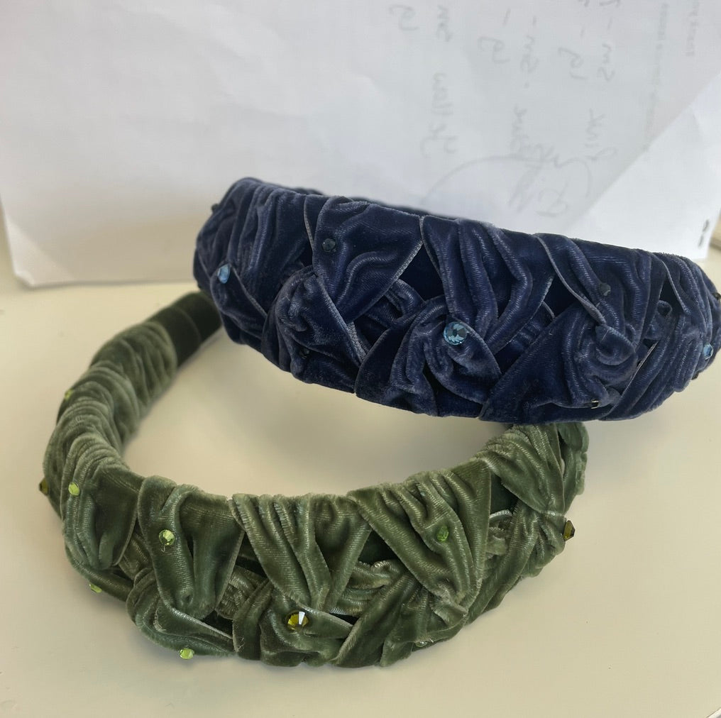 Ruched Velvet Headband