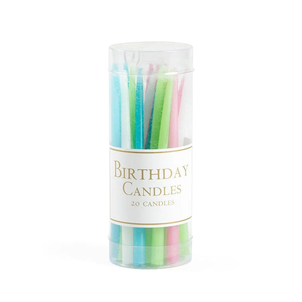 Caspari - Slim Birthday Candles - Multiple Colors