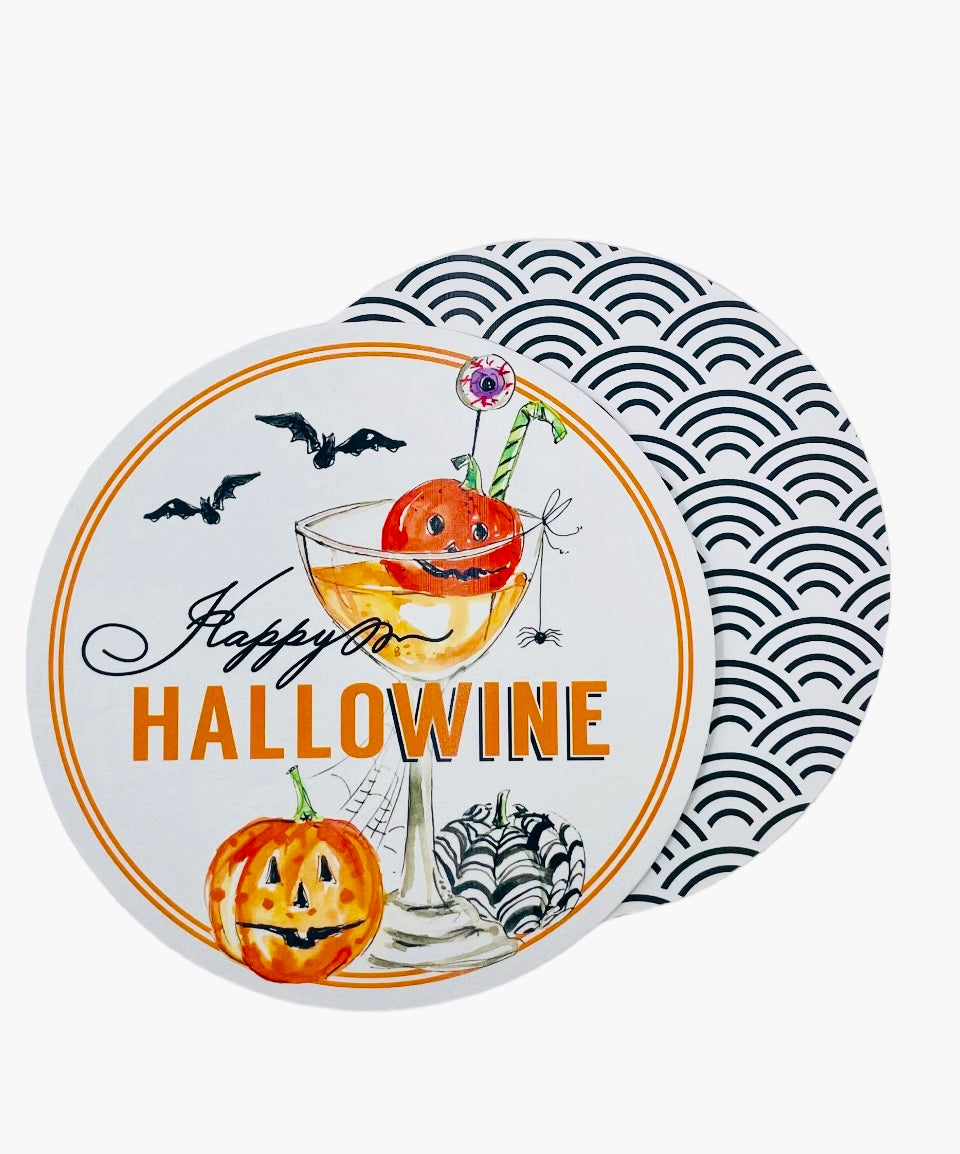 Happy Hallowine Coasters
