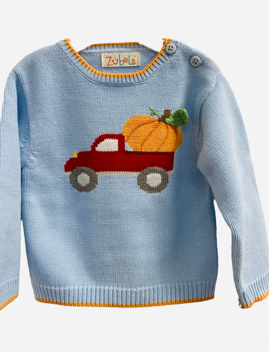 Zubels - Blue Sweater with Pumpkin in Truck