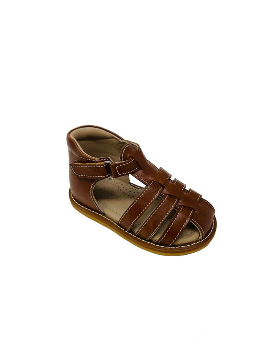 Boys Brown Leather Sandals
