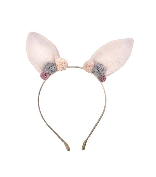 Bunny Ear Pom Pom Headband