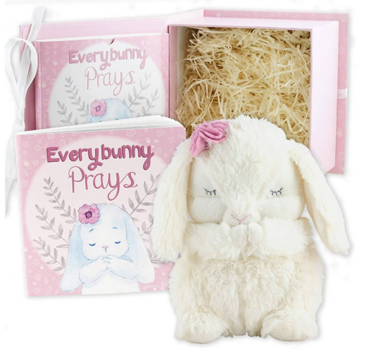 Every Bunny Prays Pink Bunny and Book Gift Set