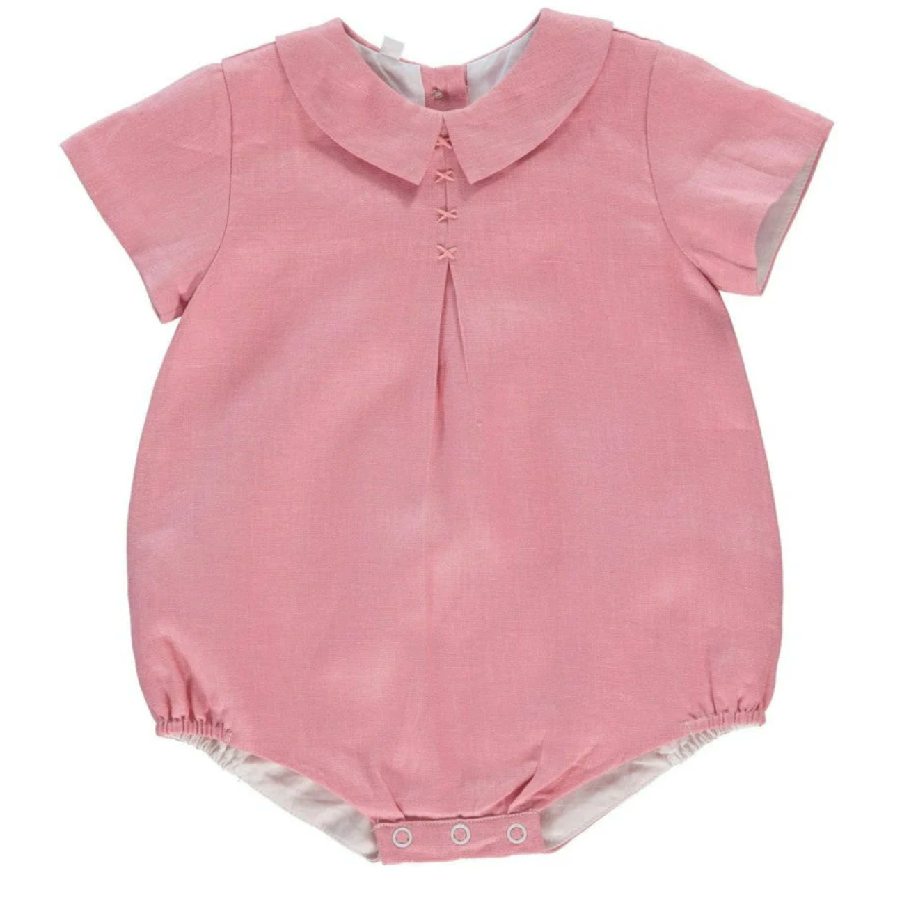 Carriage Boutique - Red Linen Bubble with Pin Tuck Front