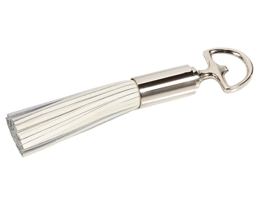 White tassel bottle opener