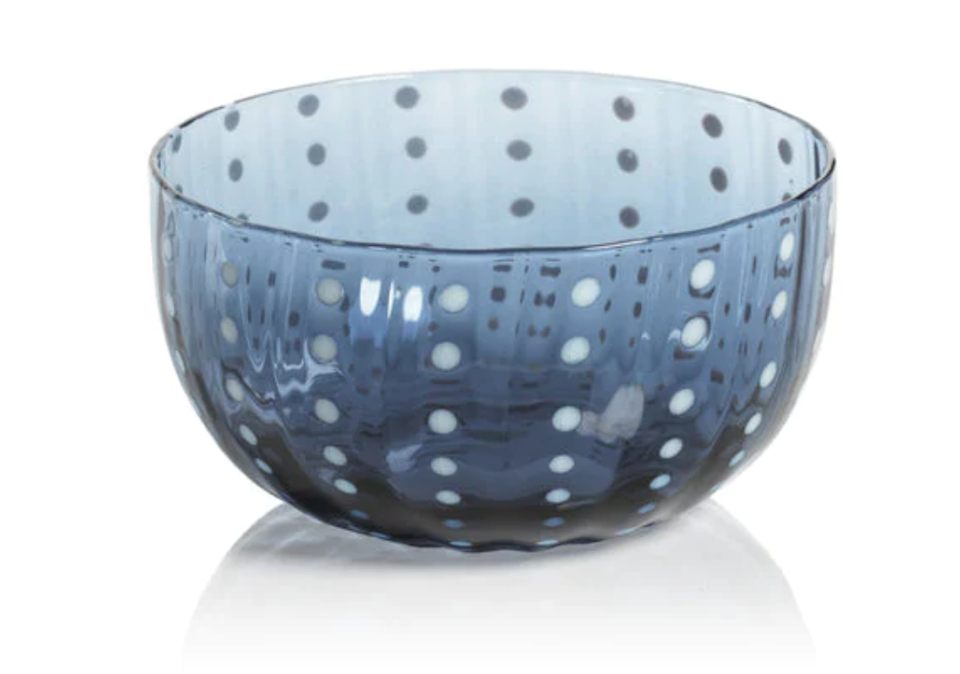 Blue Bowl with Dots