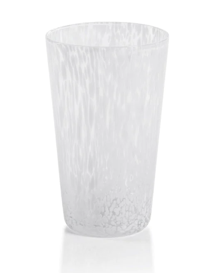 White Speckled Highball Glass