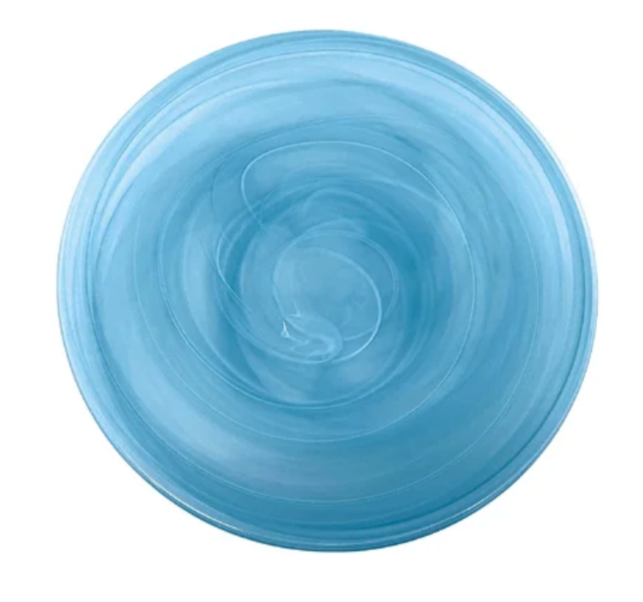 Glass Plate Aqua Blue