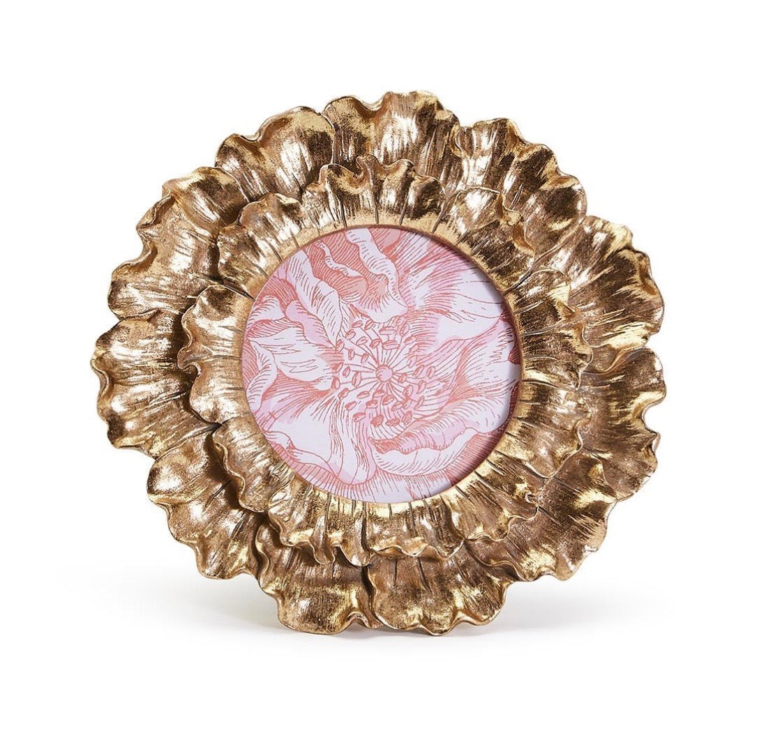 Round Gold Leaf Picture Frame
