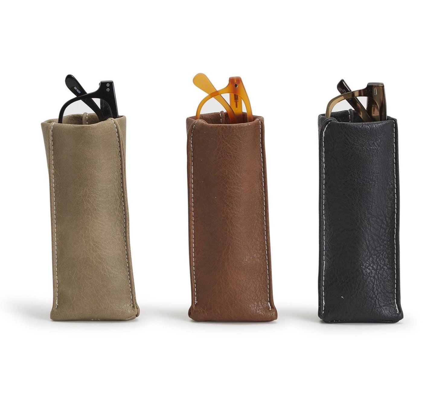 Eye Glass Standing Leather Holder