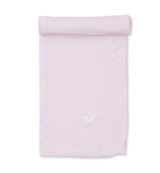 Pink Baby Blanket with Bunnies
