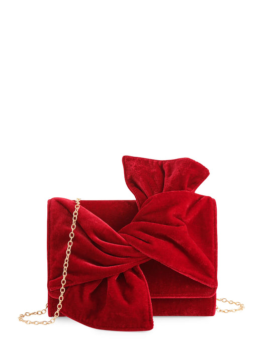 Red Velvet Bow Clutch