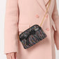 Multicolor Tweed Bag with Black Bow - Cross-Body
