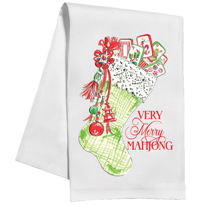 Rosanne Beck - Kitchen Towel - Mahjong Christmas