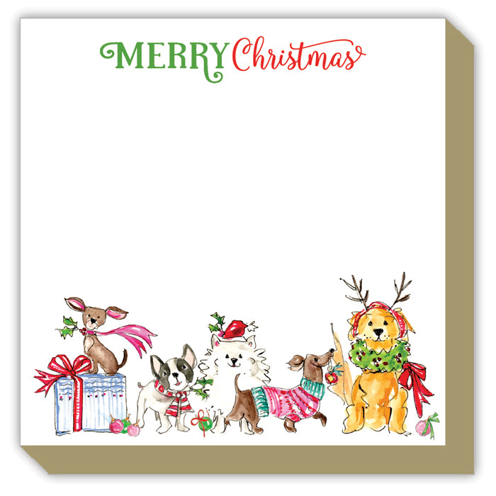 Rosanne Beck - Merry Christmas Dogs Notepad