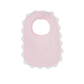 Gingham Scallop Bib - Pink or Blue