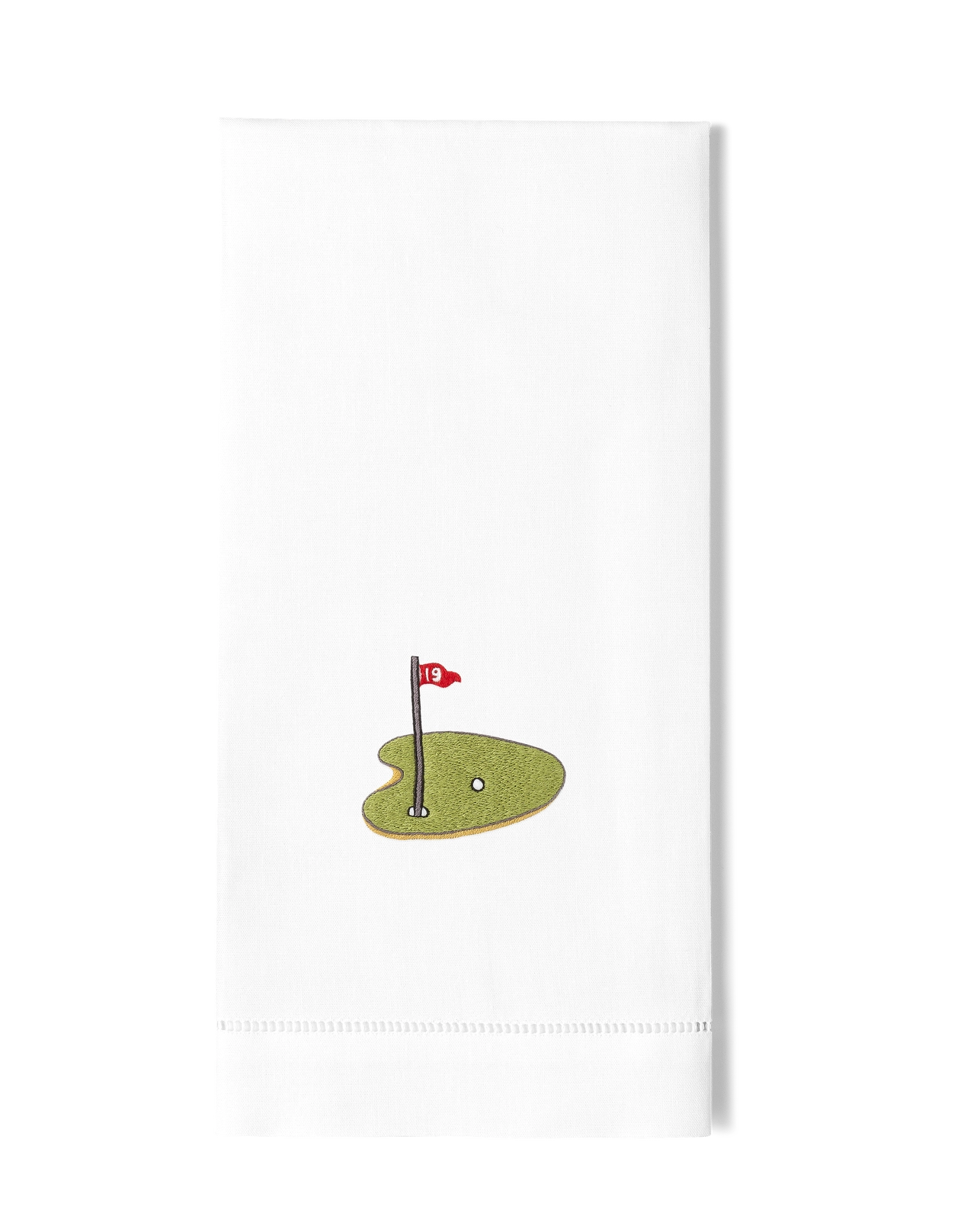 Henry Handwork - Hand-Embroidered Hand Towel - Golf