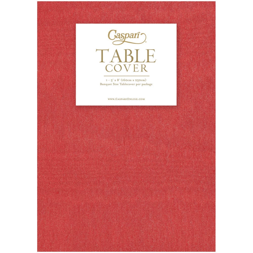 Caspari - Paper Linen Table Cover - Red