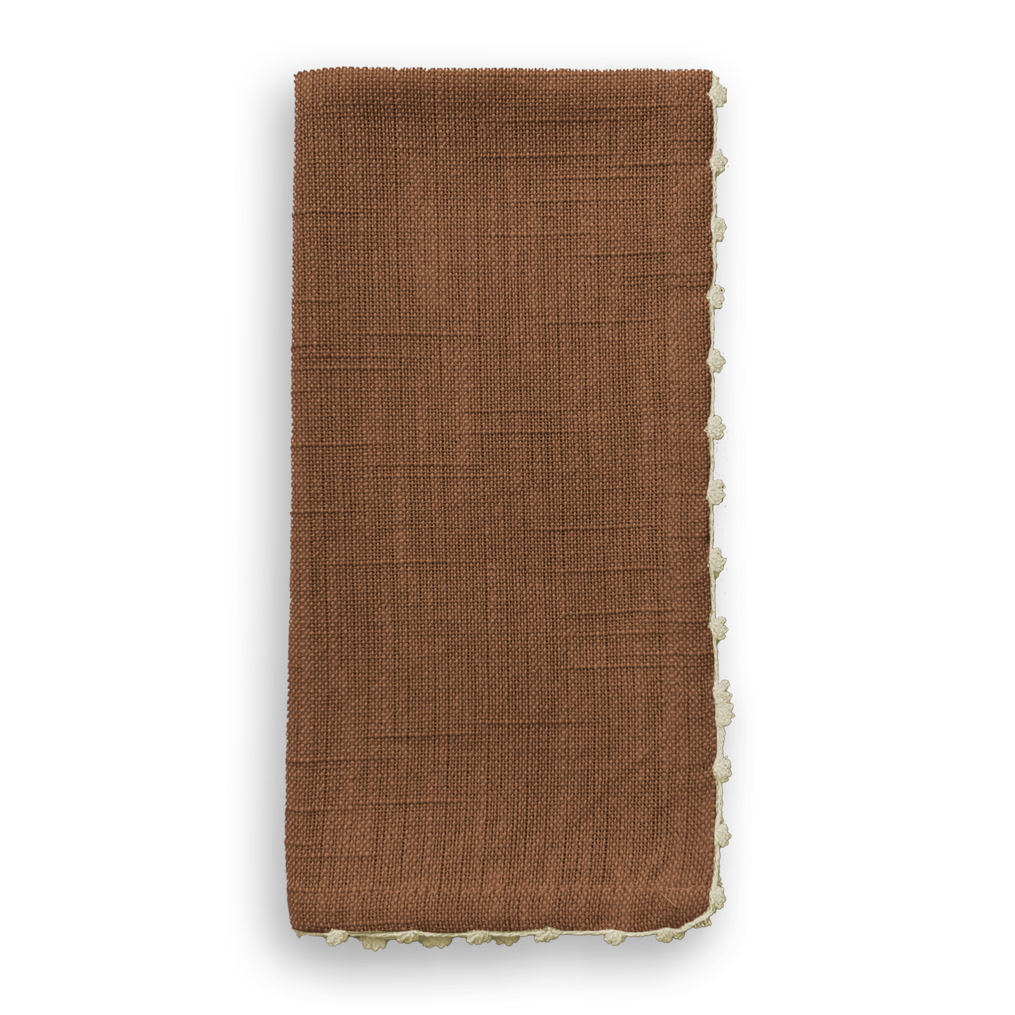 Cloth Napkin - Brown Knotted Edge - Set of 4