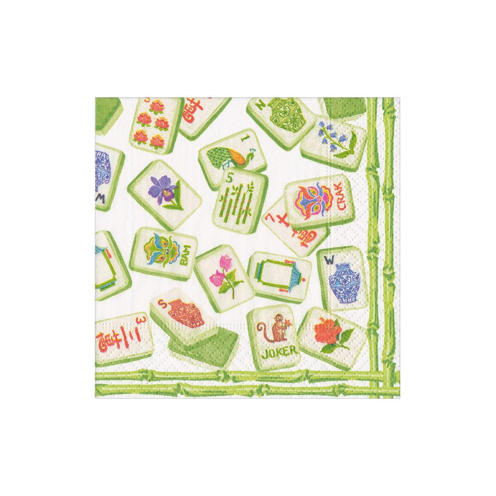 Caspari - Cocktail Napkins - Mahjong