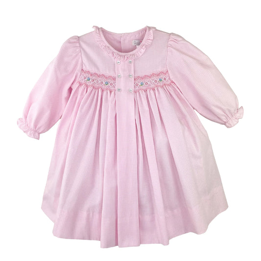 Petit Ami - Smocked Long Sleeve Dress and Bloomers