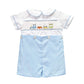 Smocked Train Baby Boy Outfit