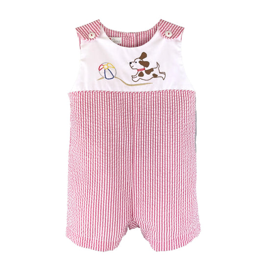 Petit Ami - Sunsuit with Beach Ball and Dog Embroidery