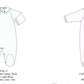White Footie with Embroidered Turkeys on Collar