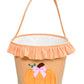 Bits and Bows - Orange Gingham Pumpkin Tote with Ruffle